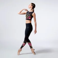 Black and floral leggings (crop top not included)