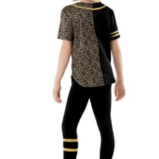 Black and gold sequin hip hop with leggings and top with hat