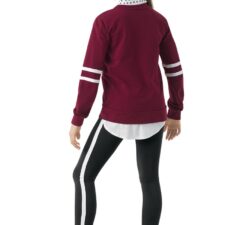 Black cherry hip hop with leggings, shirt and cardigan