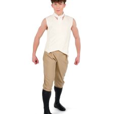 'Hamilton' inspired Ivory shirt, tan cropped trousers and white satin tie (black socks not included)