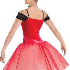 Red romantic tutu with nude and black accents