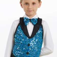Sparkle halter vest with matching bow tie