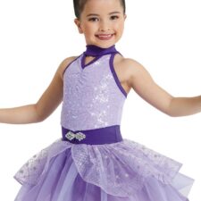 Violet and purple sequin tutu with iridescent net skirt
