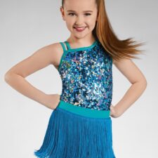 Fringe skirt leotard hotsell