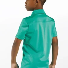 White short sleeve dance shirt