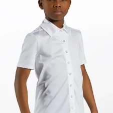 White short sleeve dance shirt