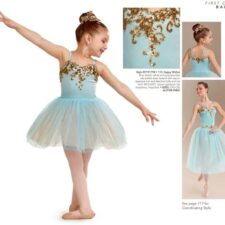 Ice blue velvet and gold romantic tutu