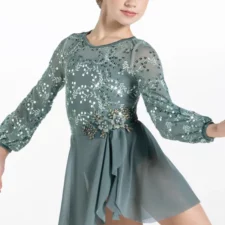 Juniper leotard with sequin bodice and chiffon skirt