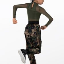 Olive leotard and cam trousers