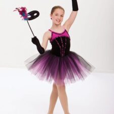 Purple and black velvet tutu and gloves (mask available to purchase separately)