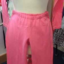 Pink rouched crop top and trousers