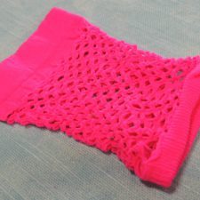 Pink net fingerless glove
