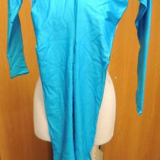 Turquoise lycra long sleeve catsuit - Bespoke measurement costumes