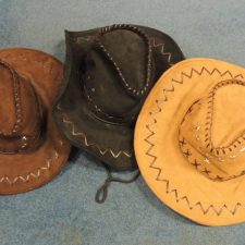 Brown Leather cowboy hats