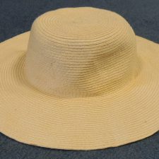 Tan straw floppy hat