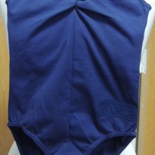 Navy tank leotard with rouched front