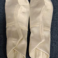 White satin full sole ballet shoes