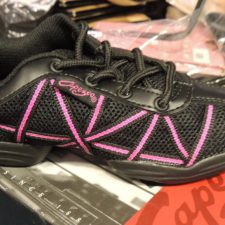 Black and pink dance sneaker (US sizes)