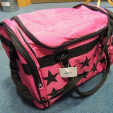 Pink and black dance bag with stars