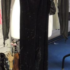 Black velvet and silver flecked mesh long sleeve all-in-one and scrunchie - Bespoke measurement costumes