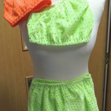 Neon Velvet and sparkle crop top and shorts - Bespoke measurement costumes