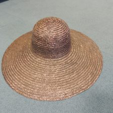 Grey straw hat