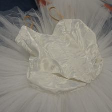 White tutu with white floral design - Bespoke measurement costumes