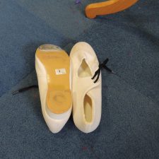 White canvas tap shoes