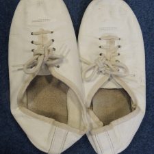 Split sole white jazz shoes