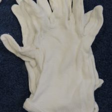 White cotton gloves