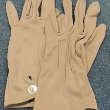Grey nylon gloves