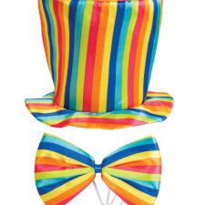 Rainbow hat and tie
