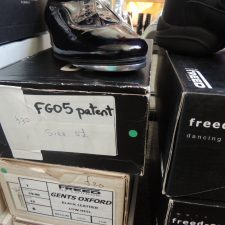 Patent tap shoes