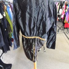 Black satin tailcoat with gold trim