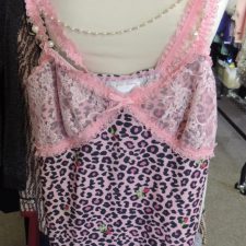 Leopard and lace cami