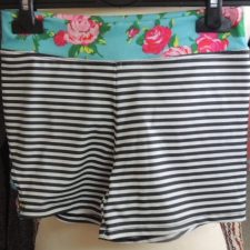 Stripe and floral shorts