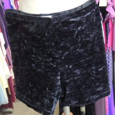 Black velvet shorts