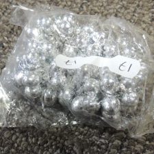 Silver bead scrunchie