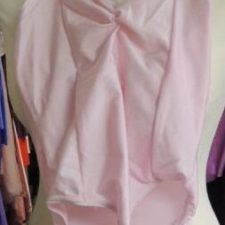 Pale pink rouched leotard