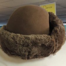 Brown fur hat