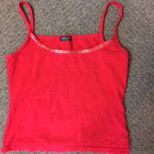 Red camisole with sequins