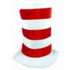 Red and white stripe hat