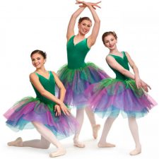 Green and multi tutu with petals