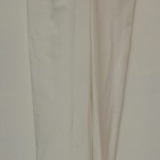 White lycra sleeveless catsuit with rouched front