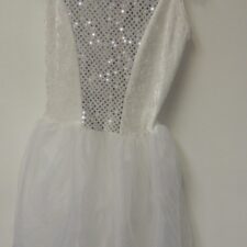 White velvet and silver sparkle dress