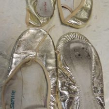 Gold ballet shoes