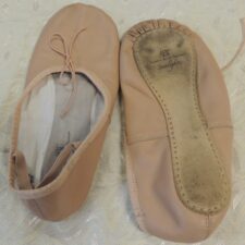 Pink leather ballet shoes