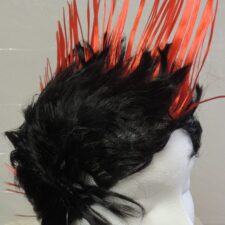 Black and red mohawk wig