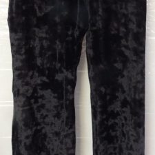 Black crushed velvet trousers