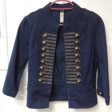 Navy and gold military jacket
